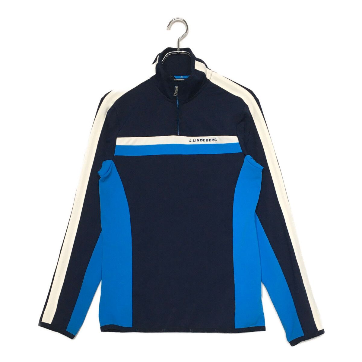 中古 メンズ ジェイリンドバーグ J.LINDEBERG 長袖シャツ M 紺×青×白