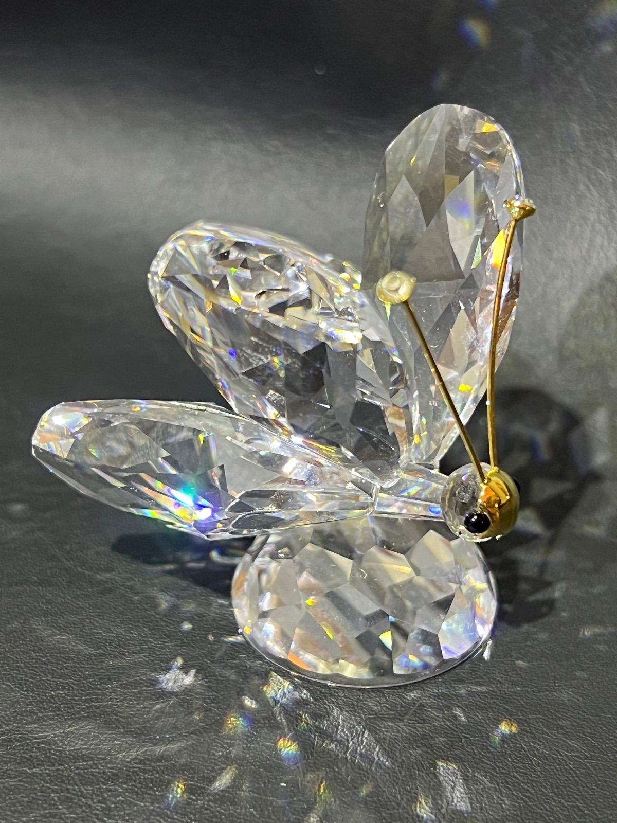 スワロフスキー Swarovski 蝶／バタフライ クリスタルガラス フィギュ