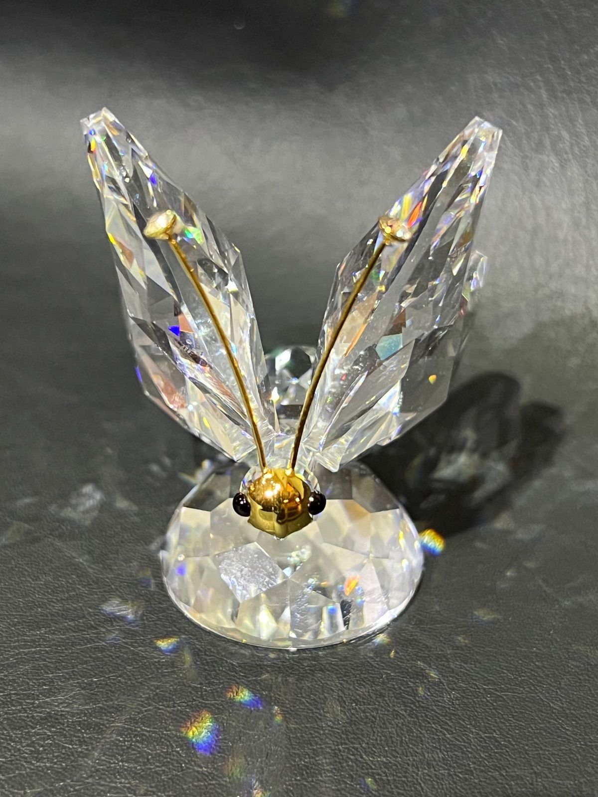 スワロフスキー Swarovski 蝶／バタフライ クリスタルガラス フィギュ