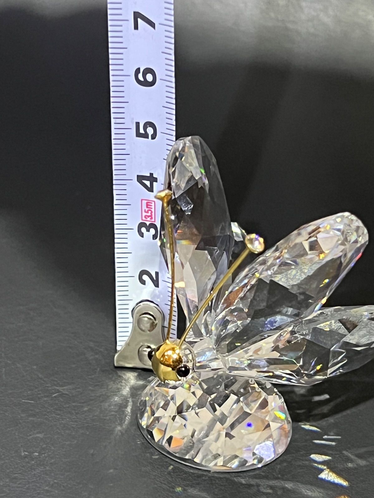スワロフスキー Swarovski 蝶／バタフライ クリスタルガラス フィギュ