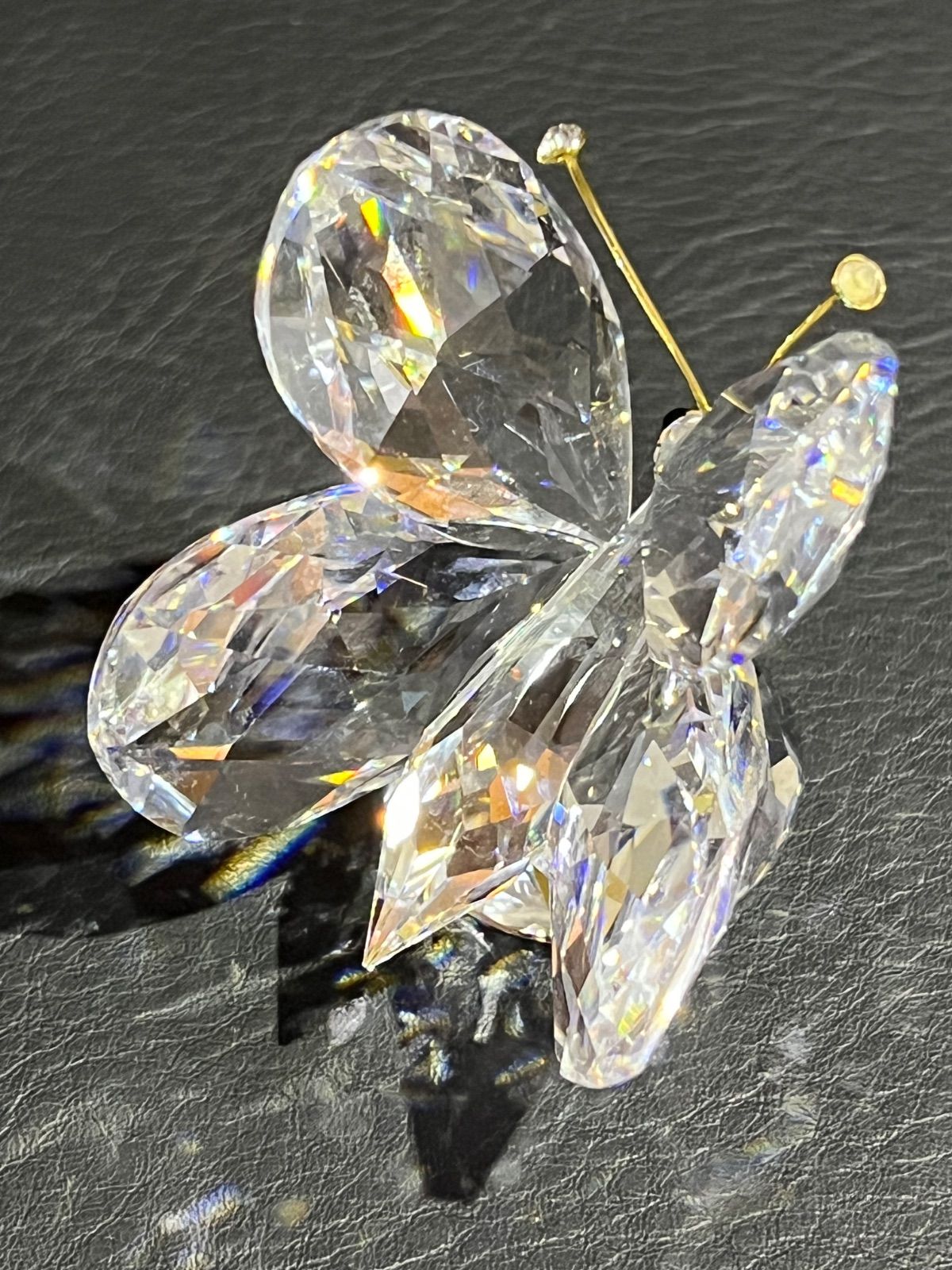 スワロフスキー Swarovski 蝶／バタフライ クリスタルガラス フィギュ