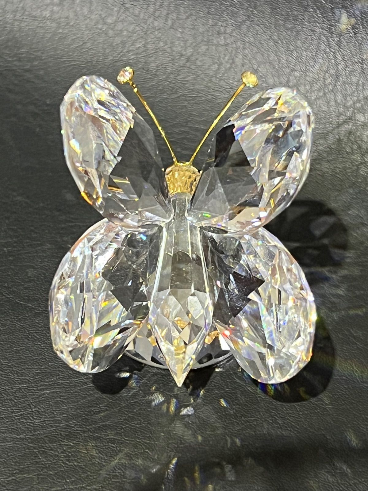 スワロフスキー Swarovski 蝶／バタフライ クリスタルガラス フィギュ