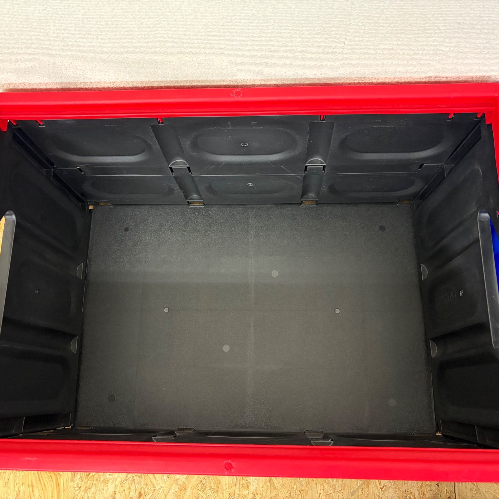 アメリカ製 折り畳みコンテナ InstaCrate ブルー×レッド 2個セット