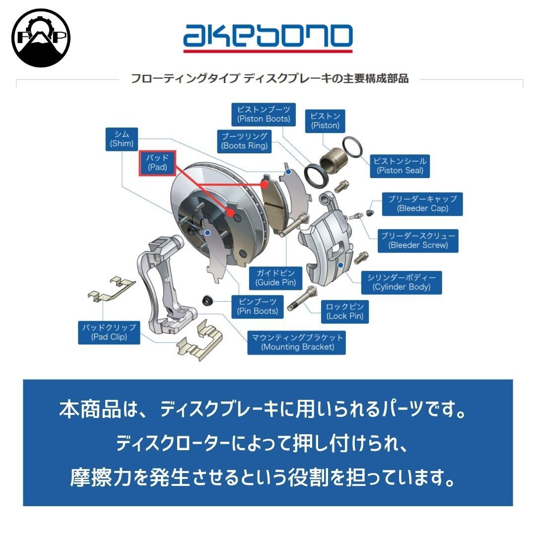 あけぼの様 Z11 フロント ブレーキ パッド 日産 キューブ H14.10～H20.11 純正
