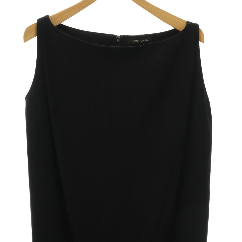 ヨーコチャン YOKO CHAN ワンピース ノースリーブ ミニ 36 ブラック
