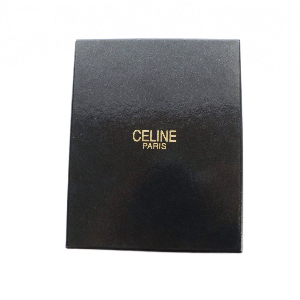 セリーヌ CELINE カードケース 名刺入れ レザー 箱付き 型押しロゴ 黒
