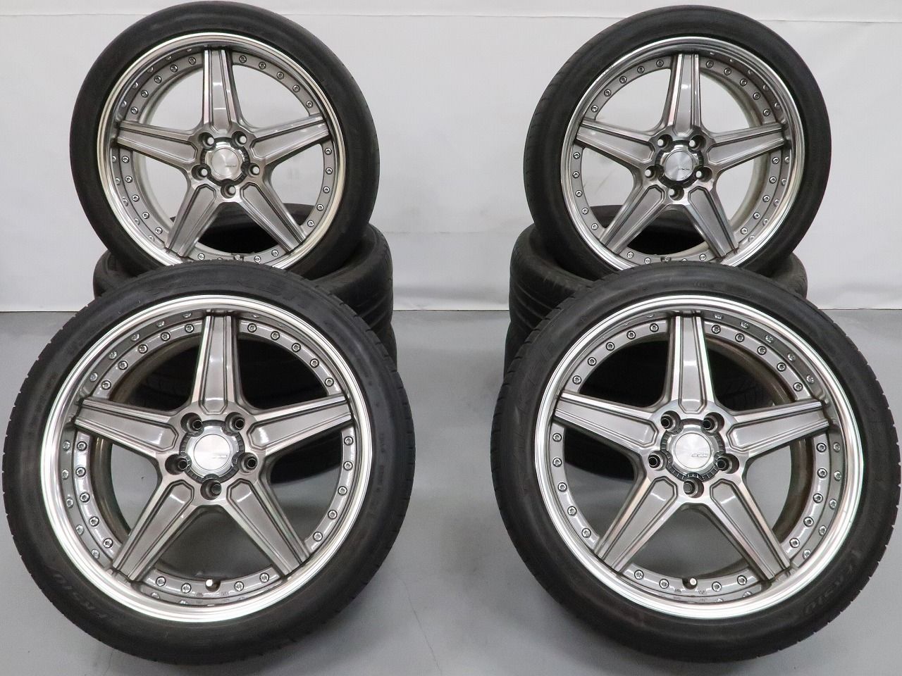 4本 WORK ランベック LS1 18インチ 8J +45 5H 114.3 ラジアル タイヤ