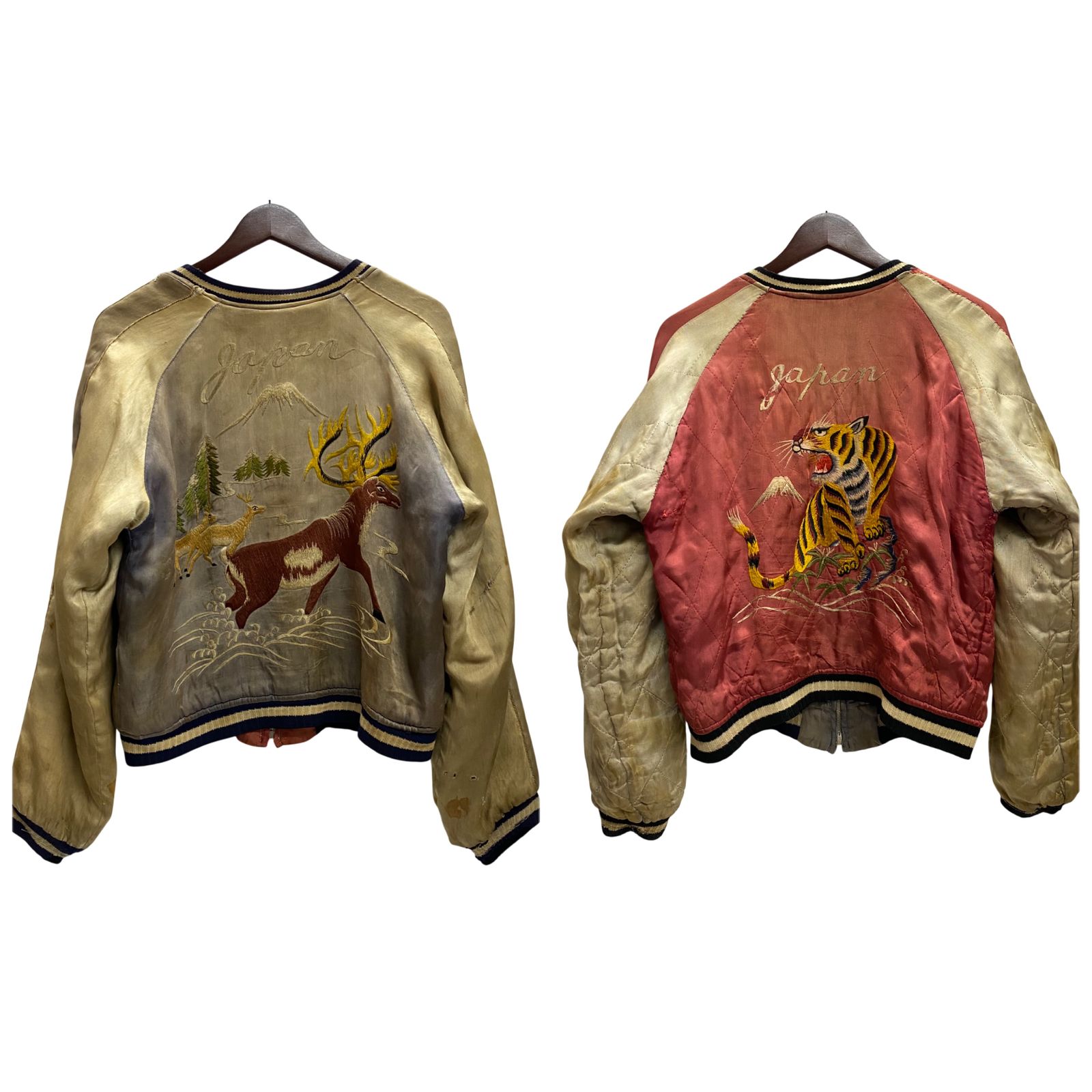 ヴィンテージ vintage 50's 鹿 虎 OFS OSAKA ジッパー スカジャン