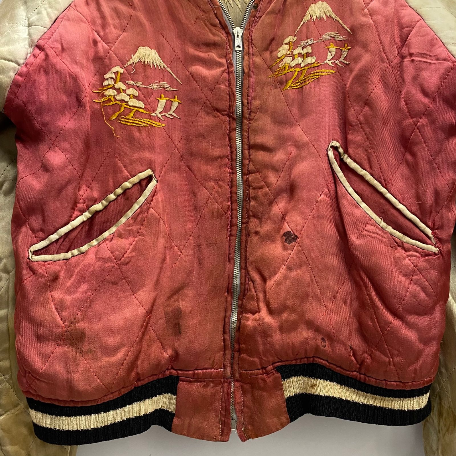 ヴィンテージ vintage 50's 鹿 虎 OFS OSAKA ジッパー スカジャン
