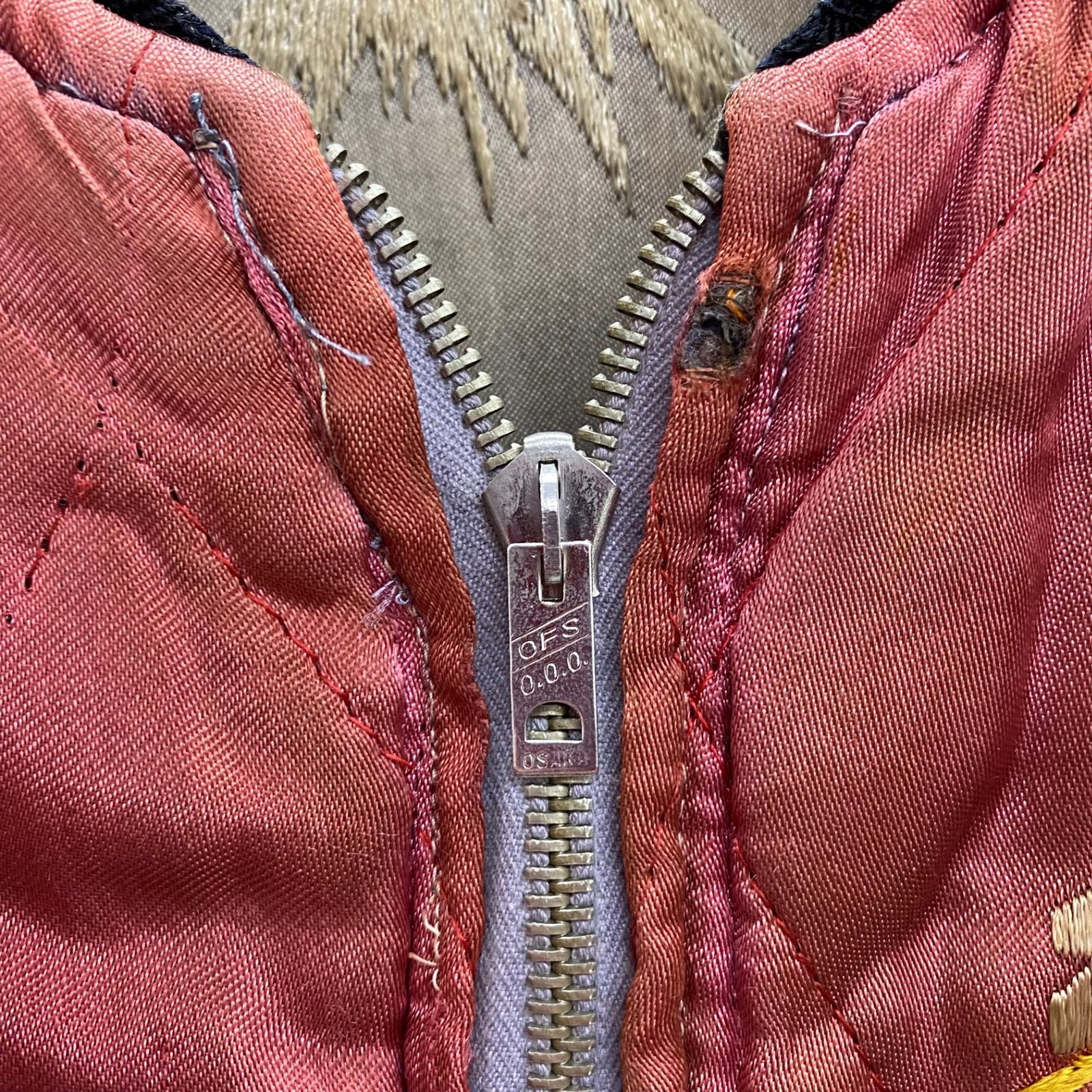 ヴィンテージ vintage 50's 鹿 虎 OFS OSAKA ジッパー スカジャン