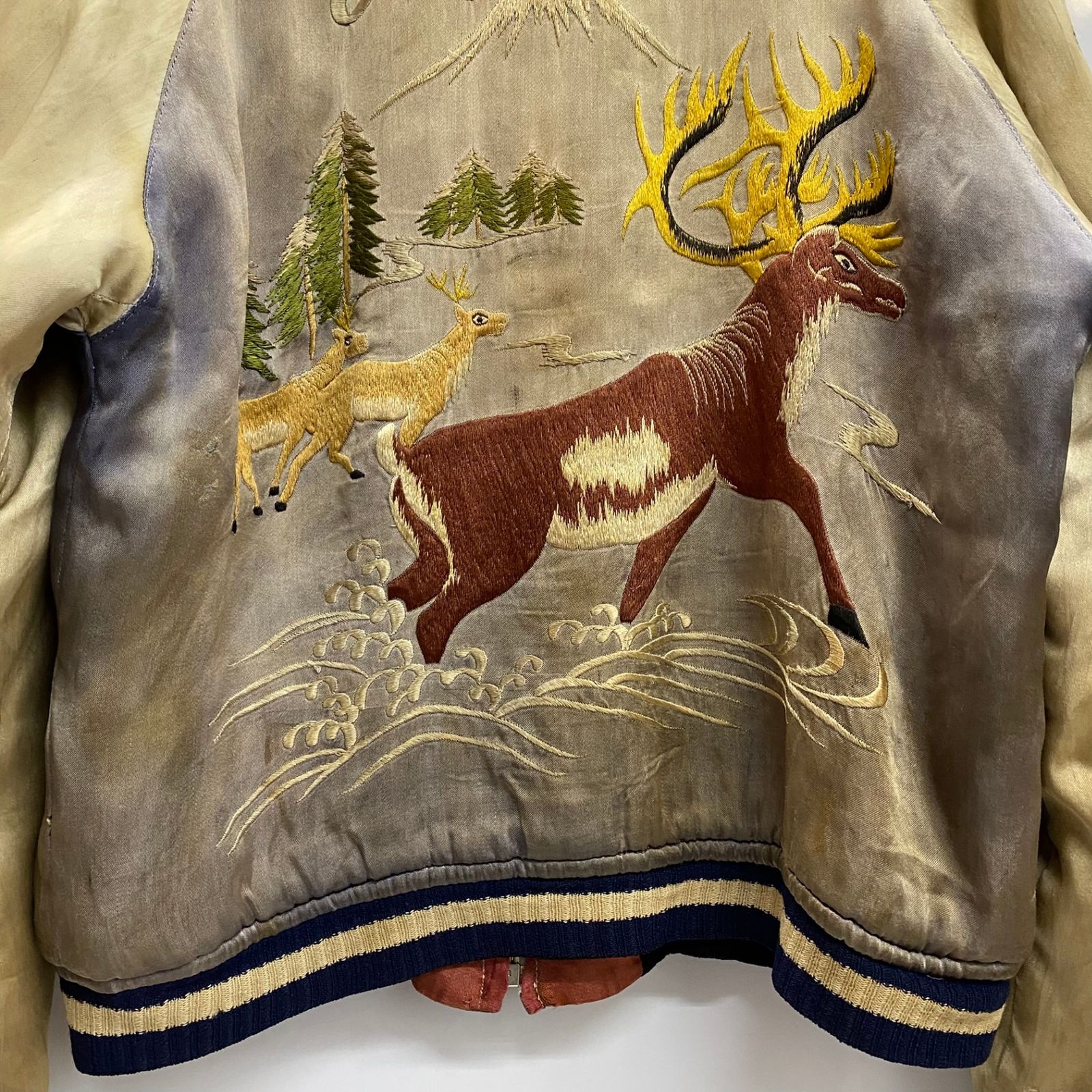 ヴィンテージ vintage 50's 鹿 虎 OFS OSAKA ジッパー スカジャン