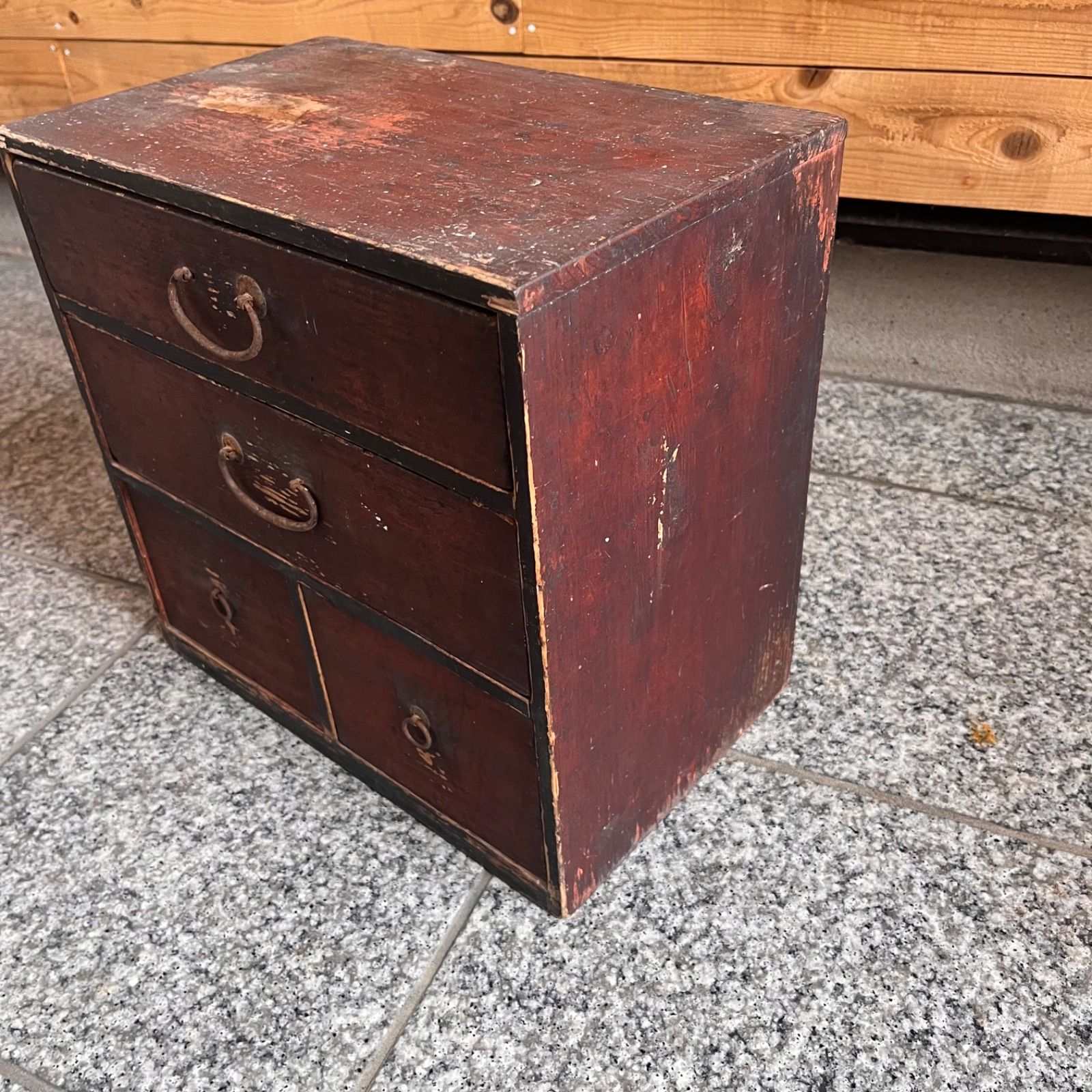 4段小引き出し　古道具 ✧︎*。 4段小引き出し 古道具 【公式通販】