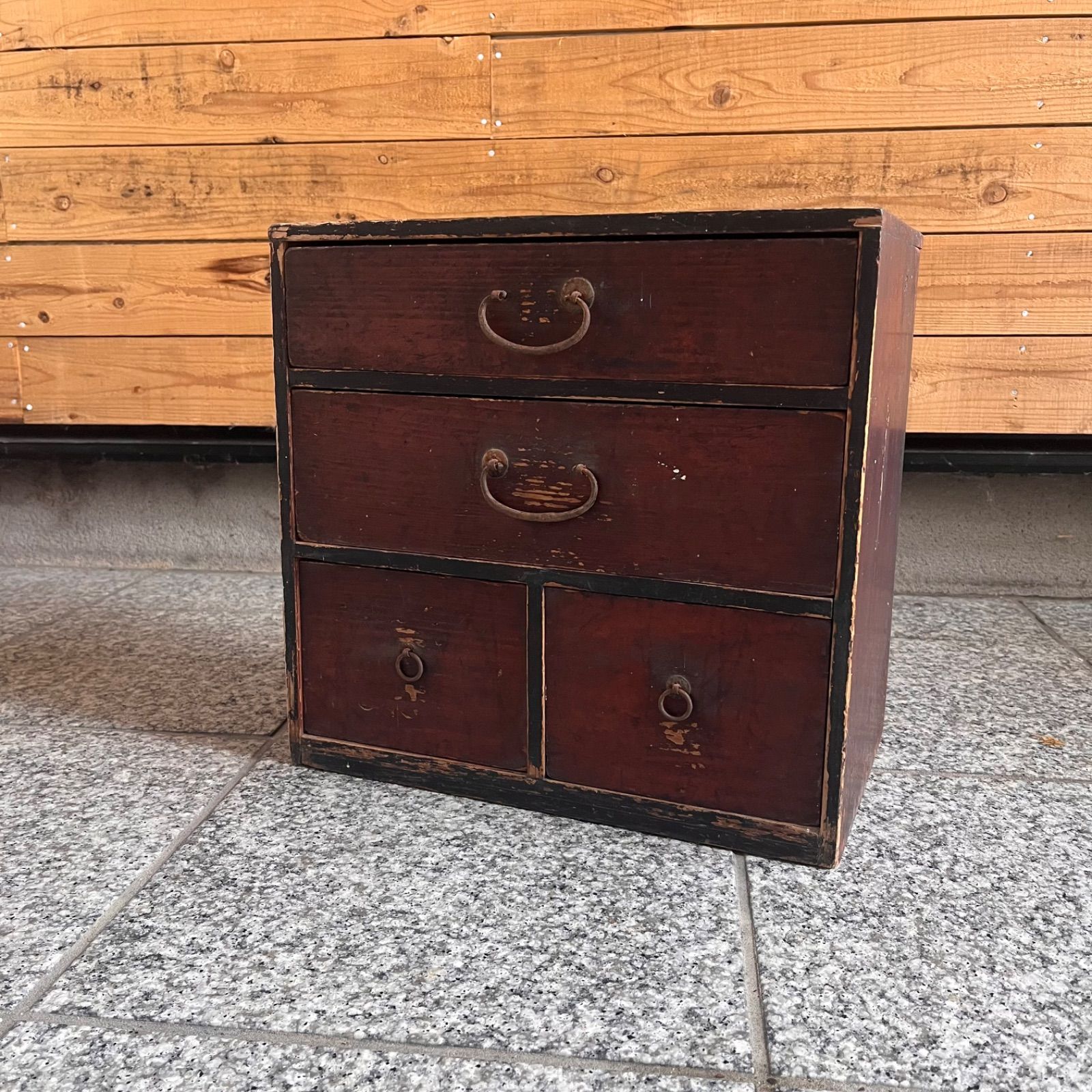 小箪笥 和箪笥 古箪笥 4段 明治 大正 アンティーク 骨董 民藝 古家具