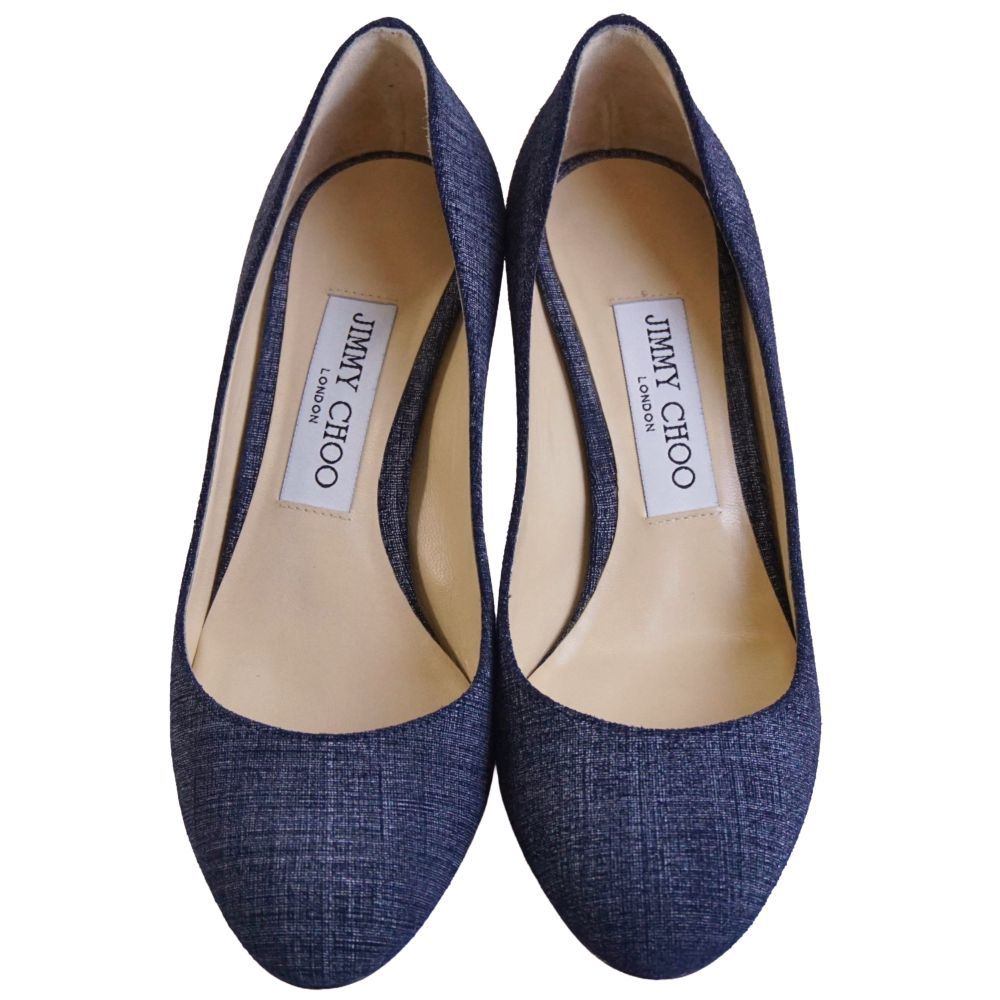 未使用 ジミーチュウ JIMMY CHOO パンプス デニム ヒール シューズ