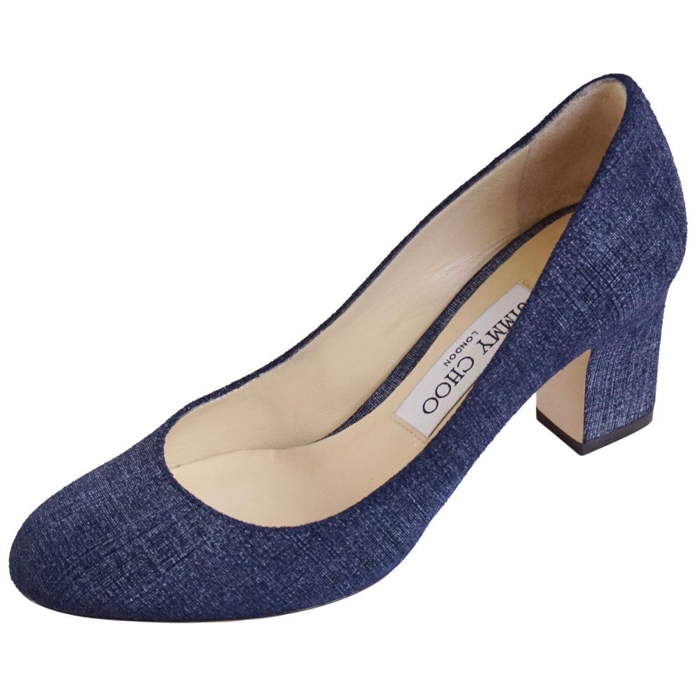 未使用 ジミーチュウ JIMMY CHOO パンプス デニム ヒール シューズ
