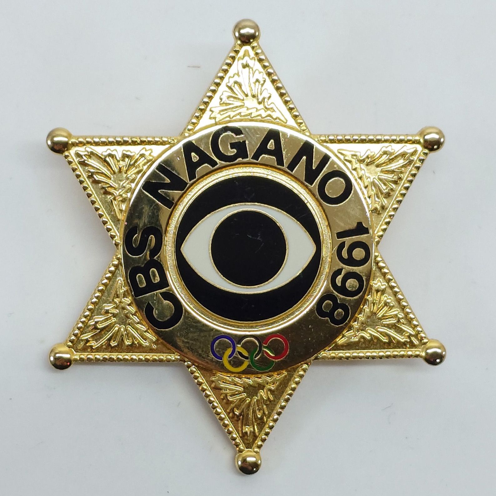 長野オリンピック 1998 CBS メディア バッジ 冬季 NAGANO OLYMPIC