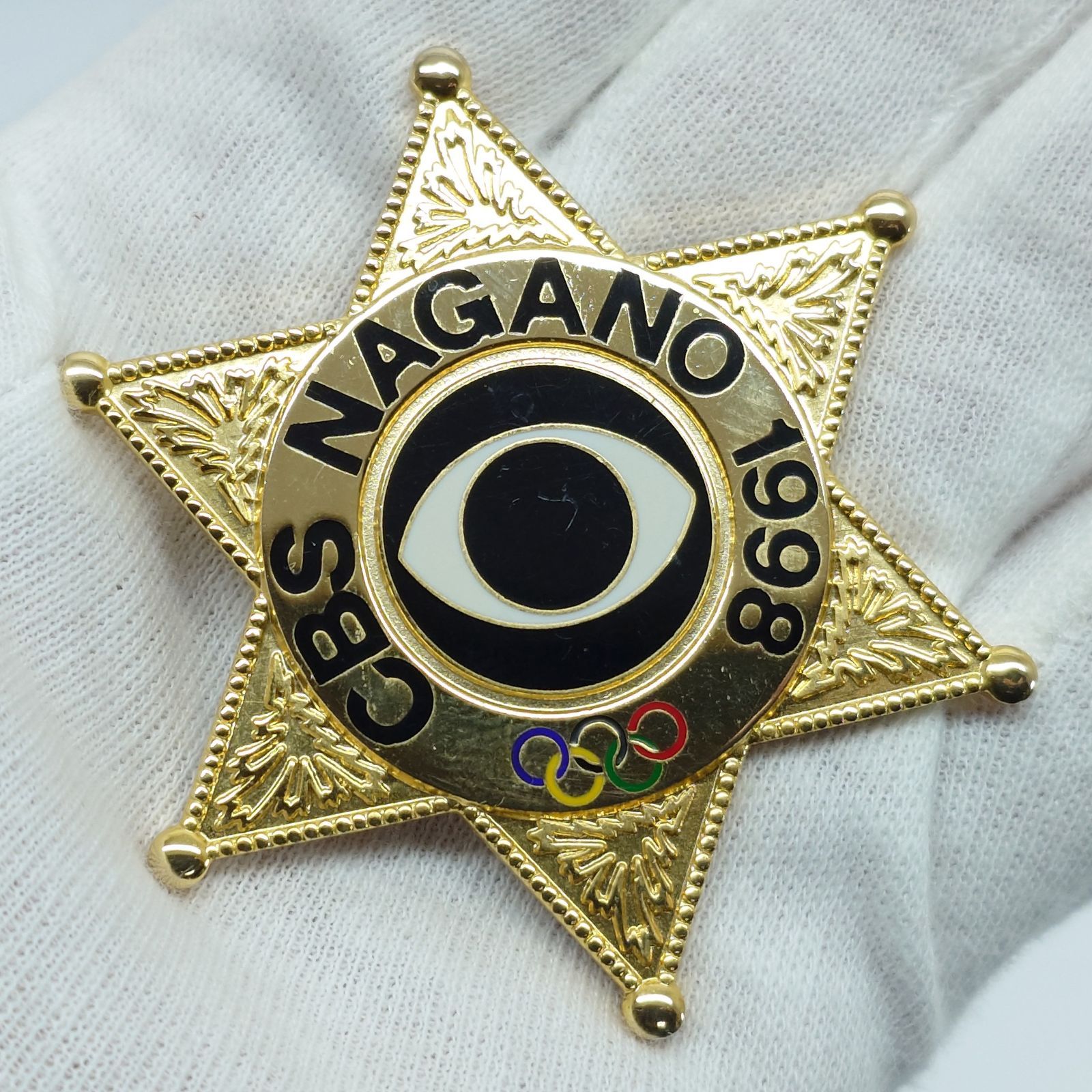 長野オリンピック 1998 CBS メディア バッジ 冬季 NAGANO OLYMPIC
