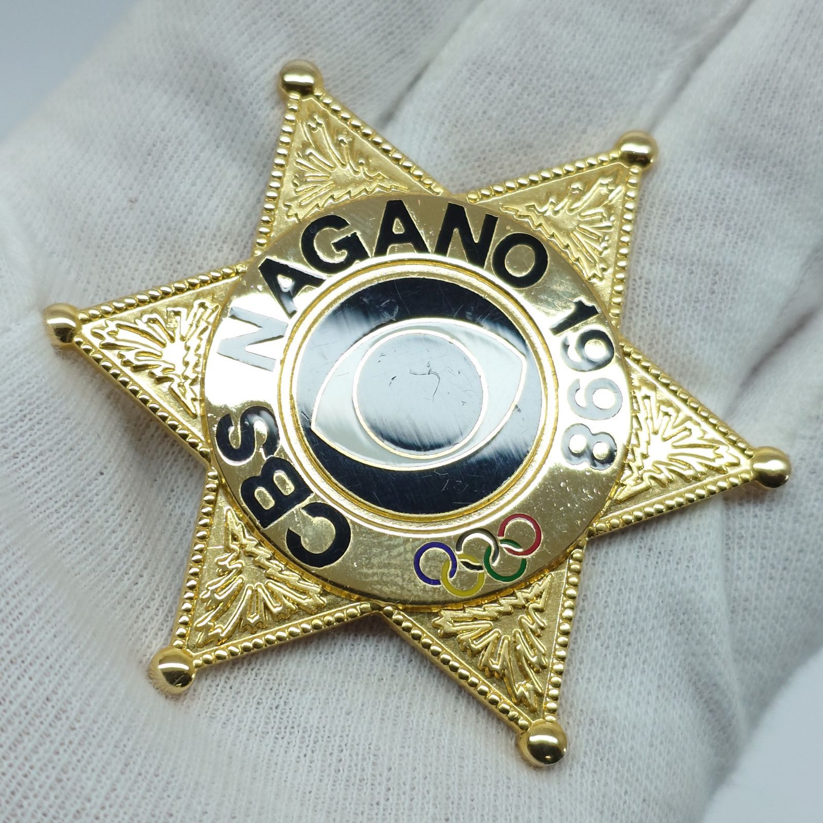 長野オリンピック 1998 CBS メディア バッジ 冬季 NAGANO OLYMPIC