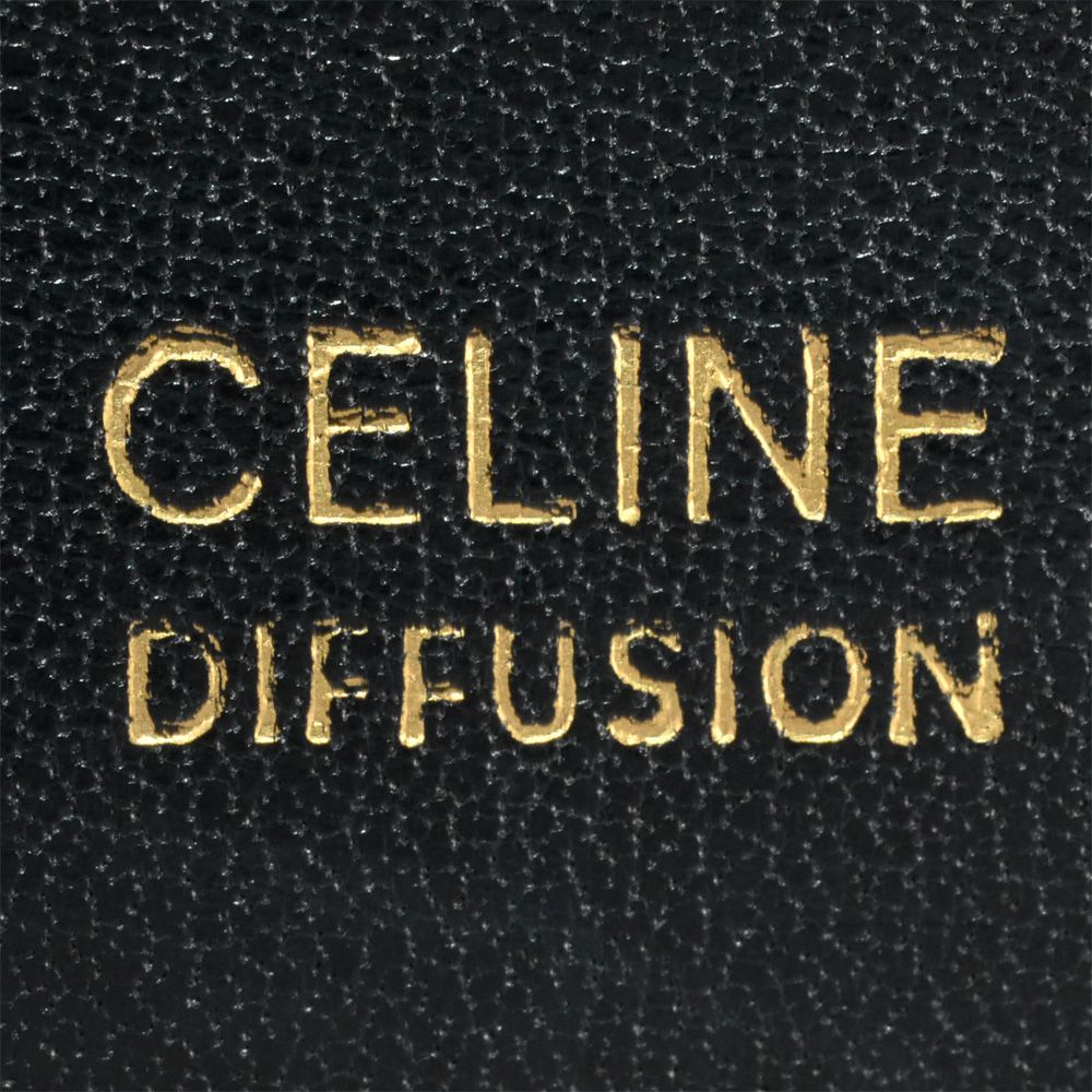 セリーヌ CELINE トリオンフ ショルダーバッグ レザー ネイビー
