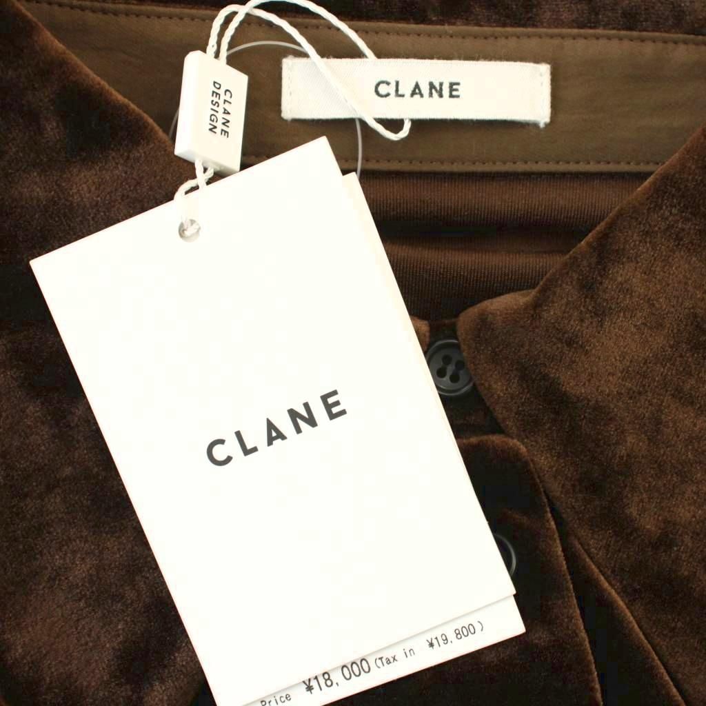 クラネ CLANE CRUSHED VELOUR POLO TOPS ベロア ポロシャツ 五分袖 2