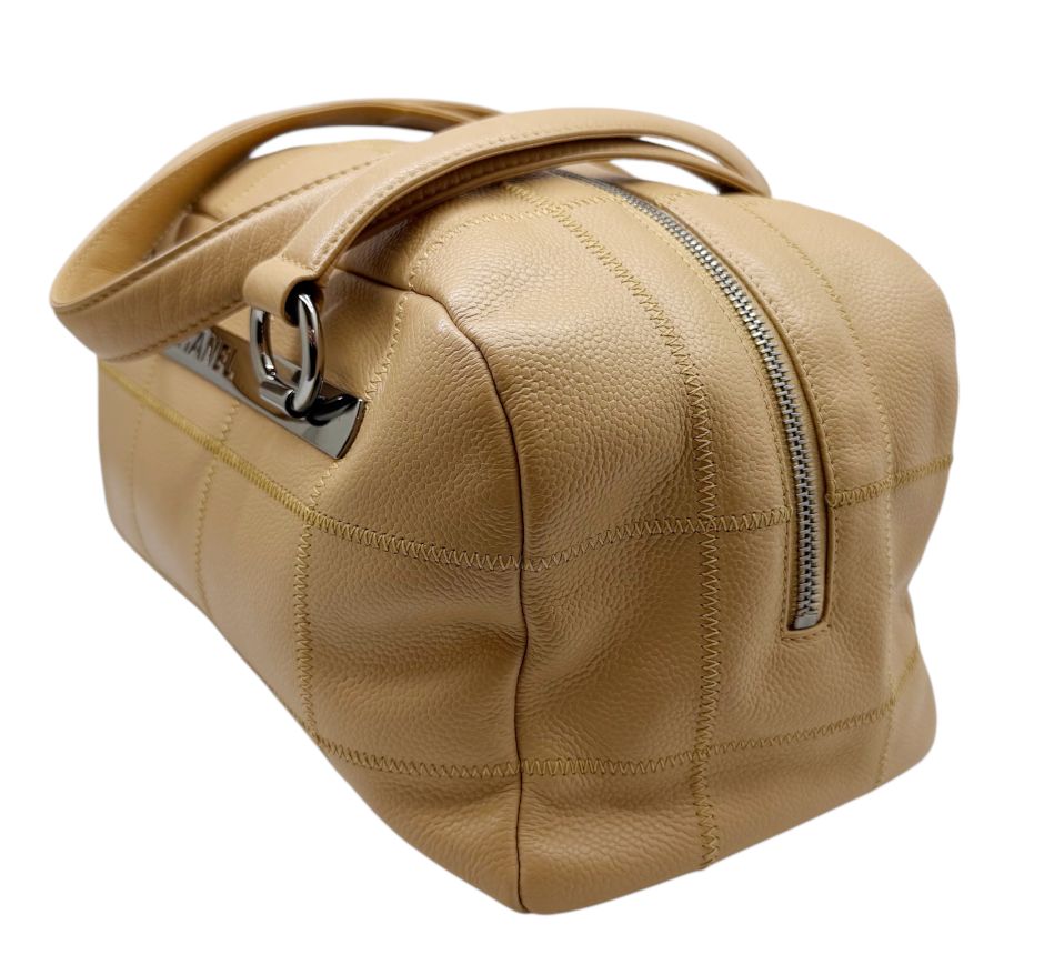 中古】CHANEL シャネル チョコバー ミニボストン ハンドバッグ トート
