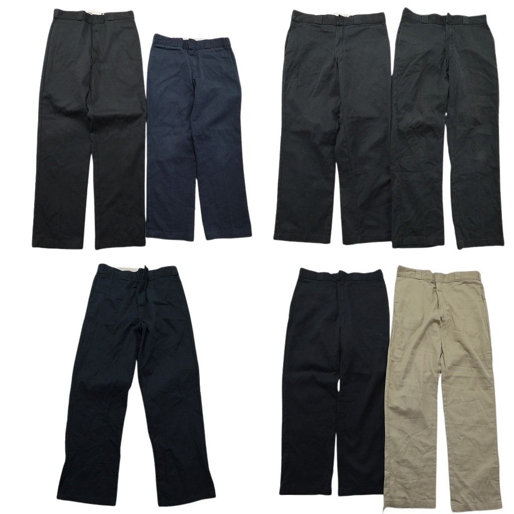 古着卸 まとめ売り ディッキーズ Dickies 874 ワーク パンツ 7枚セット (メンズ 34 ) ブラック ベージュ ネイビー  古着 NE0204