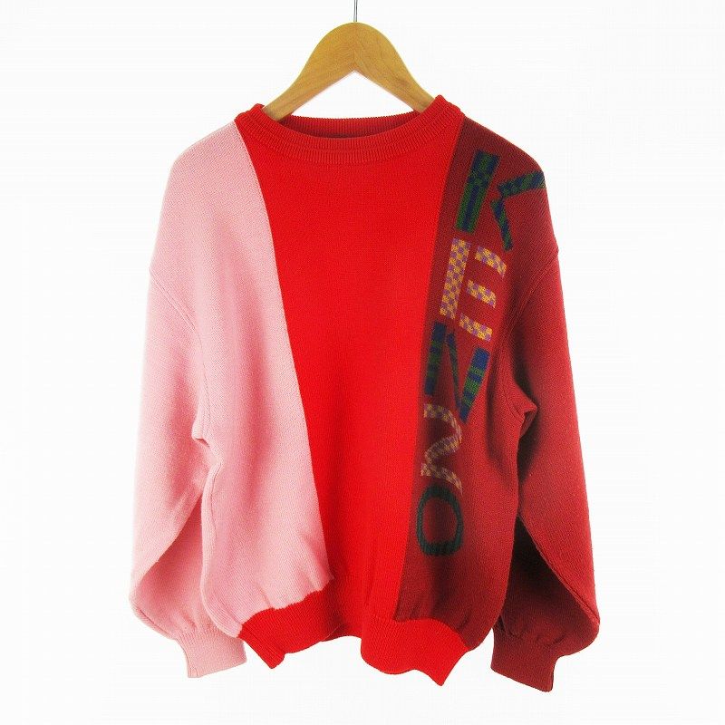 ケンゾー KENZO ゴルフ GOLF 90'S 長袖 ニット セーター ロゴ 刺繍