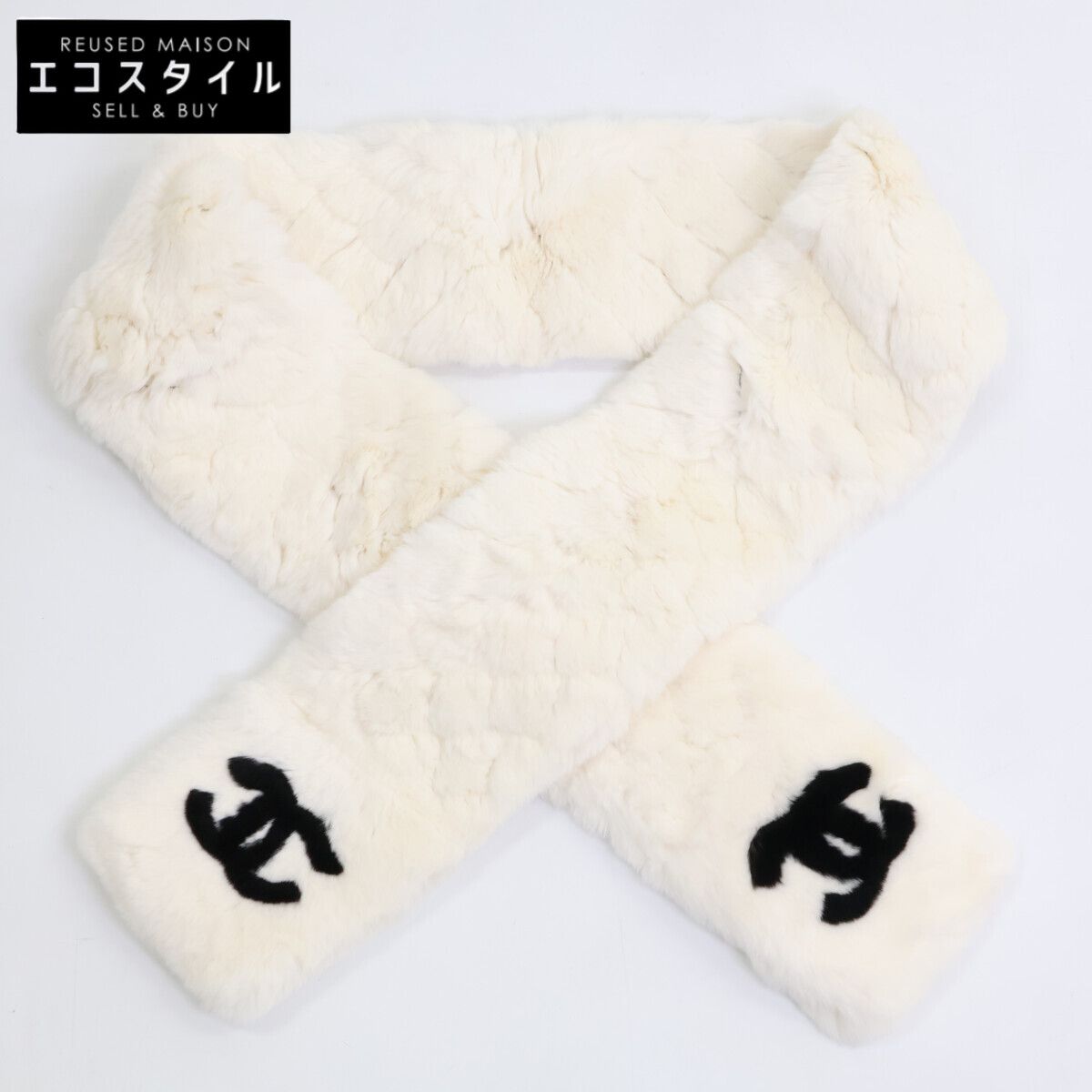 CHANEL シャネル Orylag/オリラグ ラビットファー ココマーク マフラー