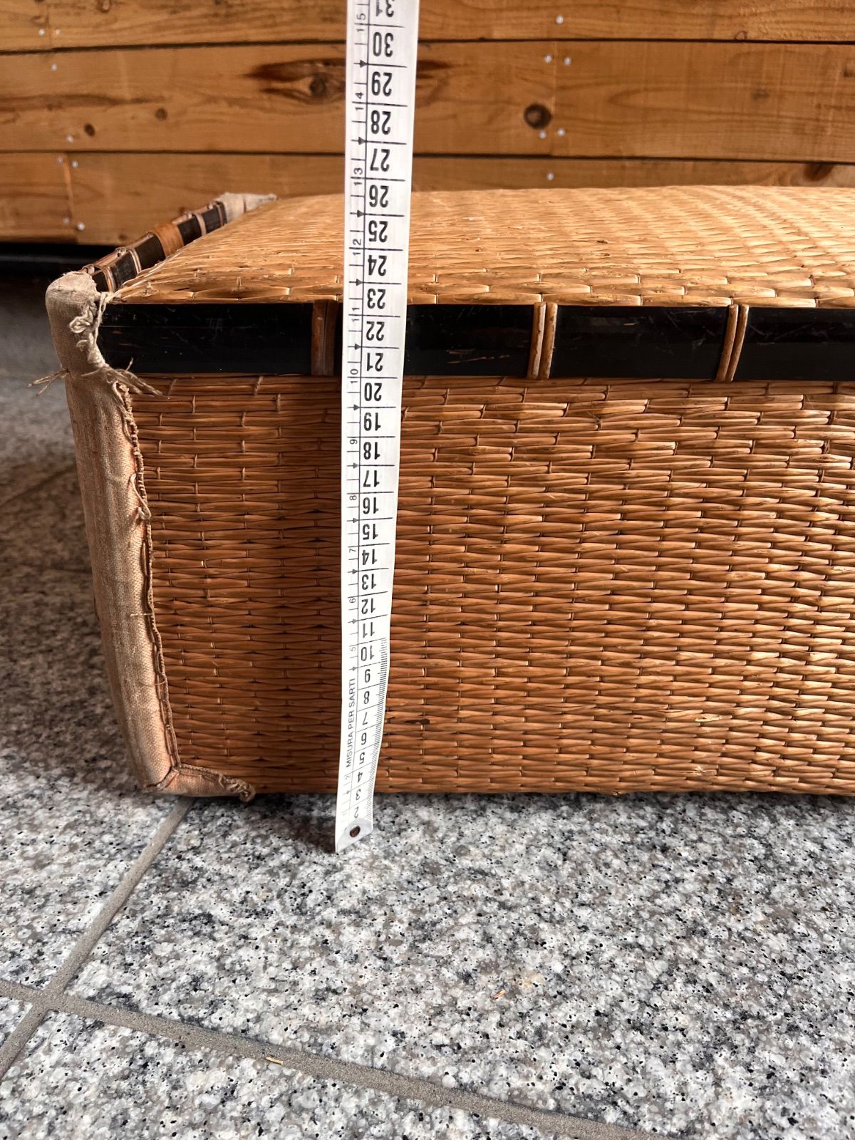 古道具 柳行李 やなぎこおり 黒竹 竹網細工 竹編みかご 収納ケース