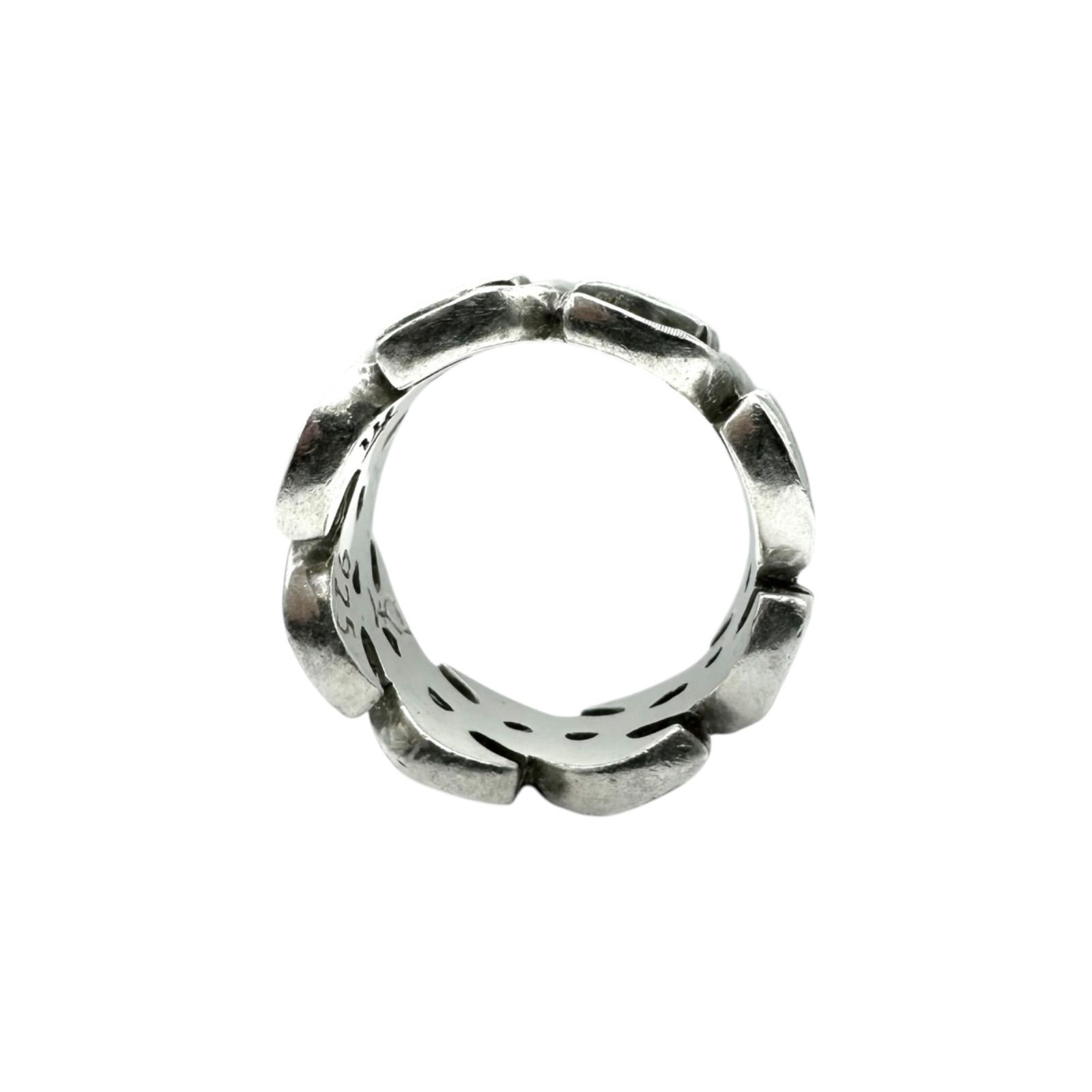 圧巻の迫力】チェーンリンク Silver 925 刻印 Vintage Design Ring