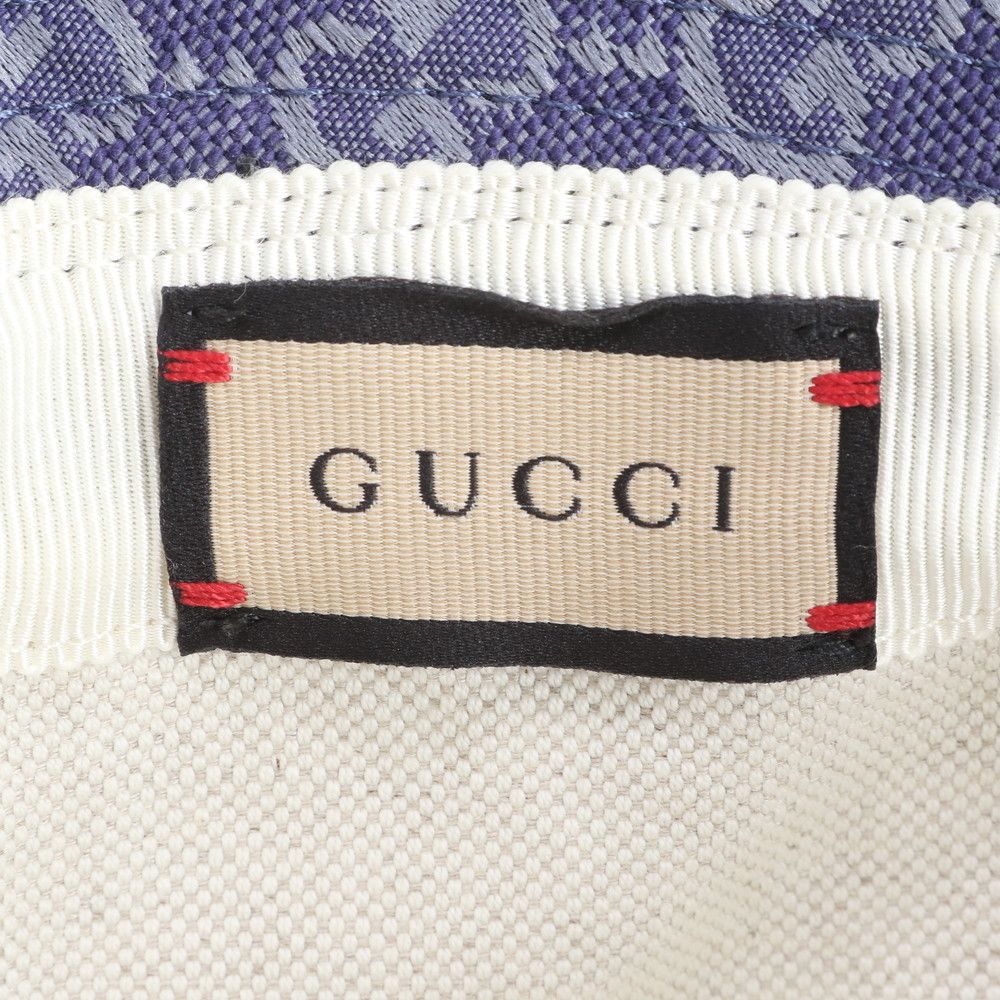 極美品 グッチ ダブルG ロゴ GG キャンバス バケット ハット バケハ