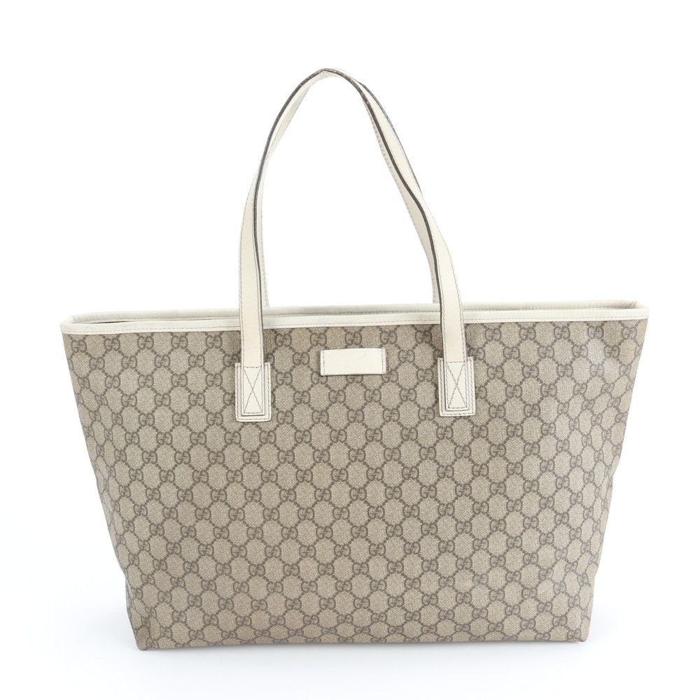 美品 グッチ GG スプリーム 211120 レザー トート バッグ 肩掛け