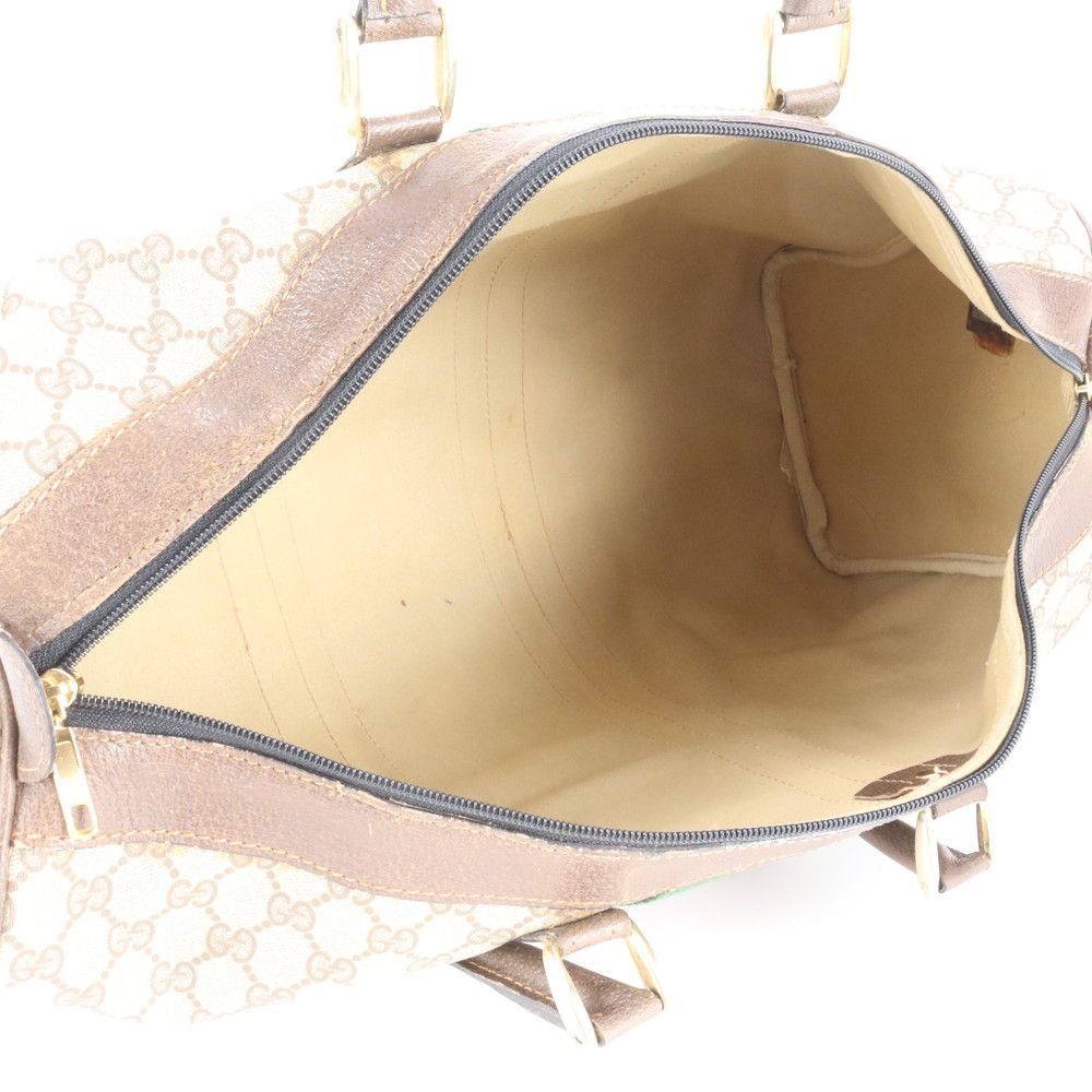 オールド グッチ GG スプリーム シェリー ライン レザー ボストン