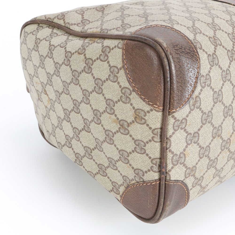 オールド グッチ GG スプリーム シェリー ライン レザー ボストン