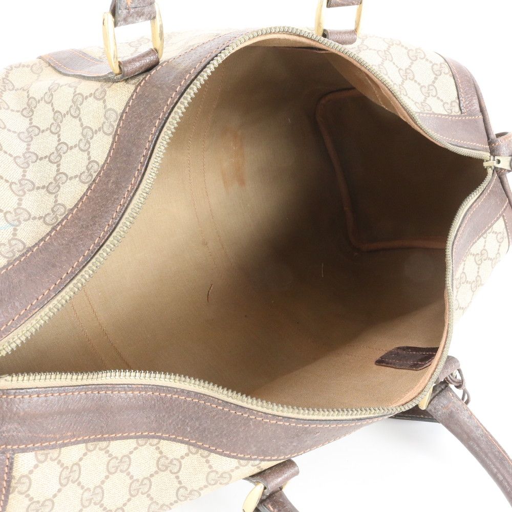 オールド グッチ GG スプリーム レザー ボストン バッグ 出張 旅行