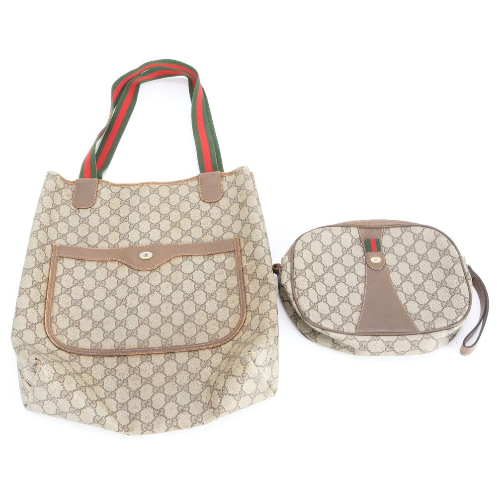 まとめ 2点 セット ヴィンテージ グッチ GG スプリーム シェリー