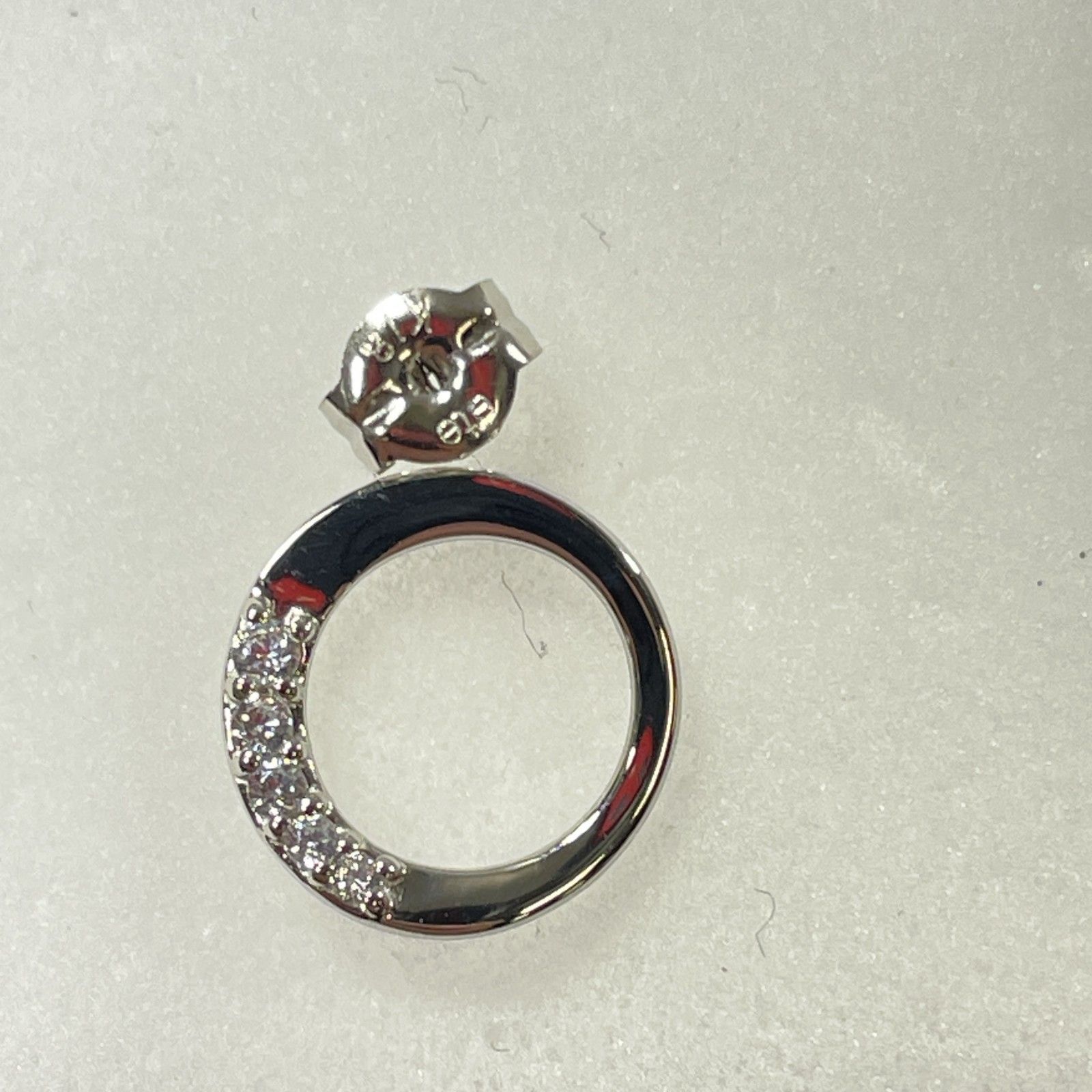 ☆ ete エテ K18/925刻印 18金 ポスト/キャッチ刻印 ビジューリング