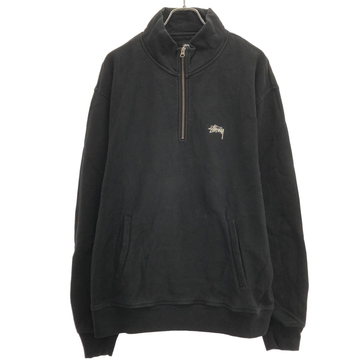 Stussy ステューシー Stock Logo MOCK ハーフジップスウェット 