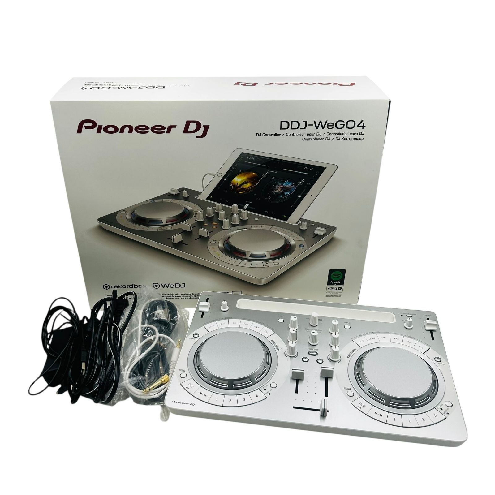 □Pioneer DDJ-WeGO4 W DJコントローラー 2017年製 rekordbox WeDJ対応