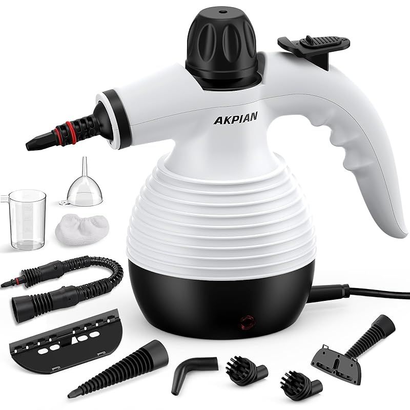 AKPIANスチームクリーナー、スチームクリーナー ハンディ、10ピースの