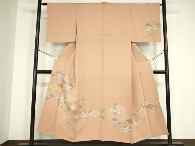 平和屋着物▽中国三大刺繍 相良刺繍 総刺繍 訪問着 地紙