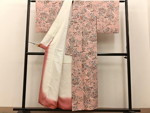平和屋着物▽小紋 反物 着尺 草木ジャワ更紗 鬼しぼ縮緬 逸品 未使用 平和屋着物▽小紋 反物 着尺 草木ジャワ更紗 鬼しぼ縮緬 逸品 未使用