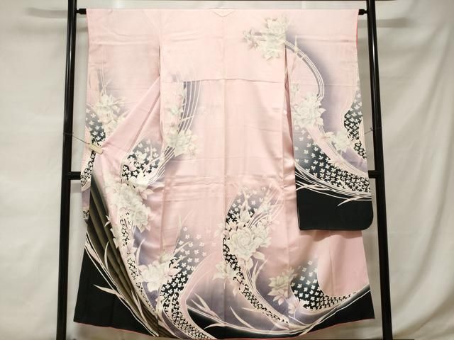 平和屋着物□豪華振袖 舞花文 暈し染め 金銀彩 正絹 逸品 CABD3449ev