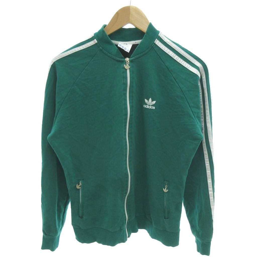 アディダス adidas 美品 トラックジャケット ジャージ XXL 緑 グリーン
