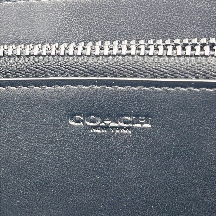 COACHコーチ メンズ レザー シグネチャー トラベル COACH コーチ クラッチバッグ シグネチャー  トラベル オーガナイザー F67637 ブラック レザー メンズ 美品 キット セカンド