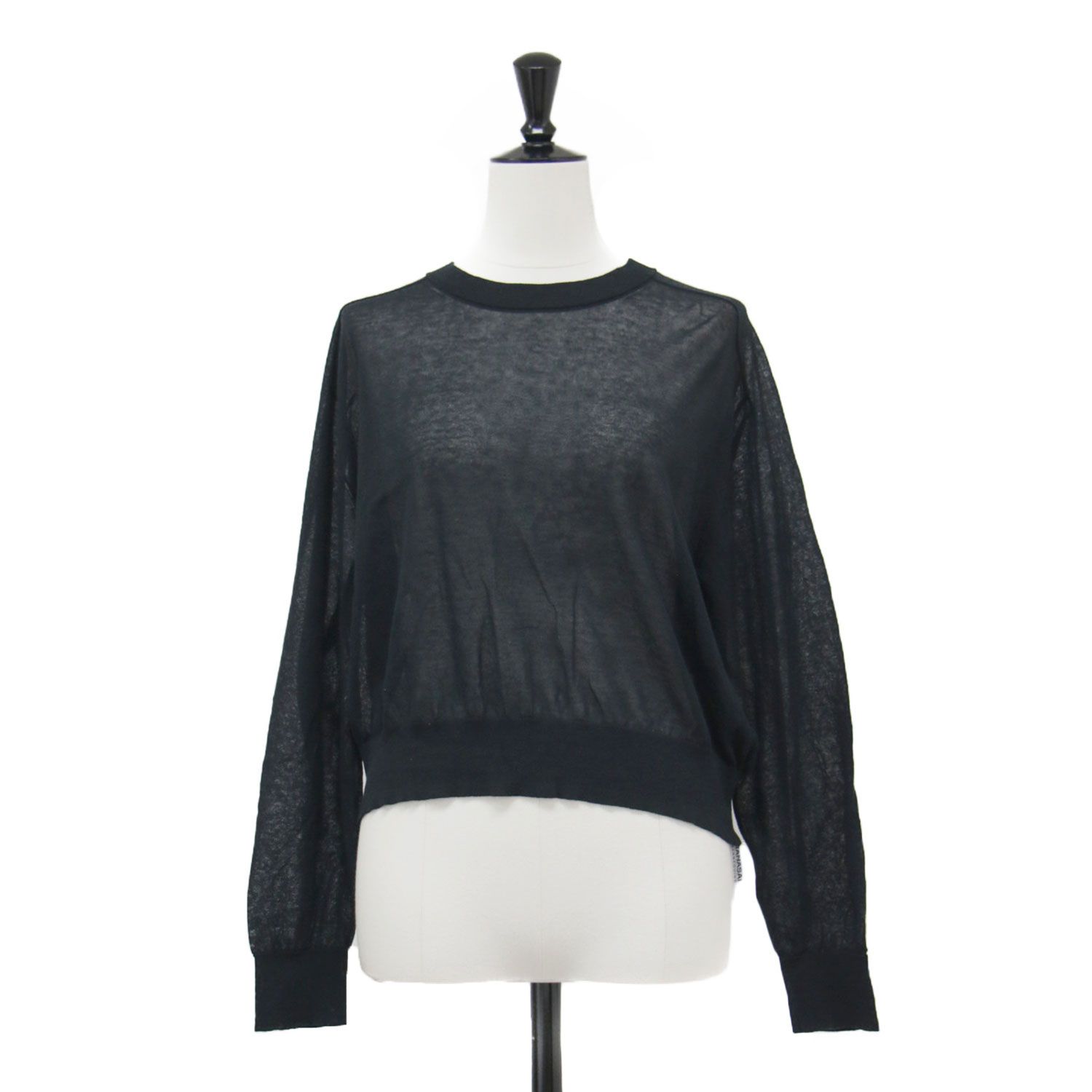 Theory セオリー ニット ブラック 黒 サイズ:S | 24春夏 シアー