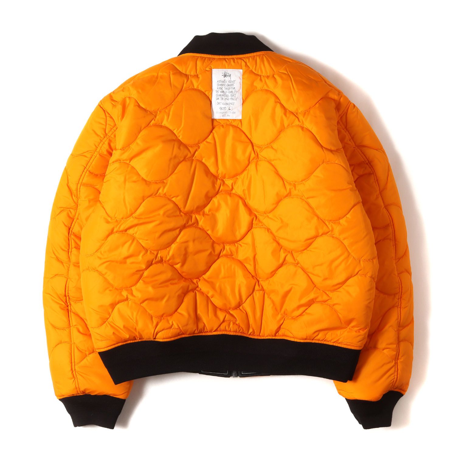 新品】STUSSY ステューシー ジャケット ブラック オレンジ サイズ:L