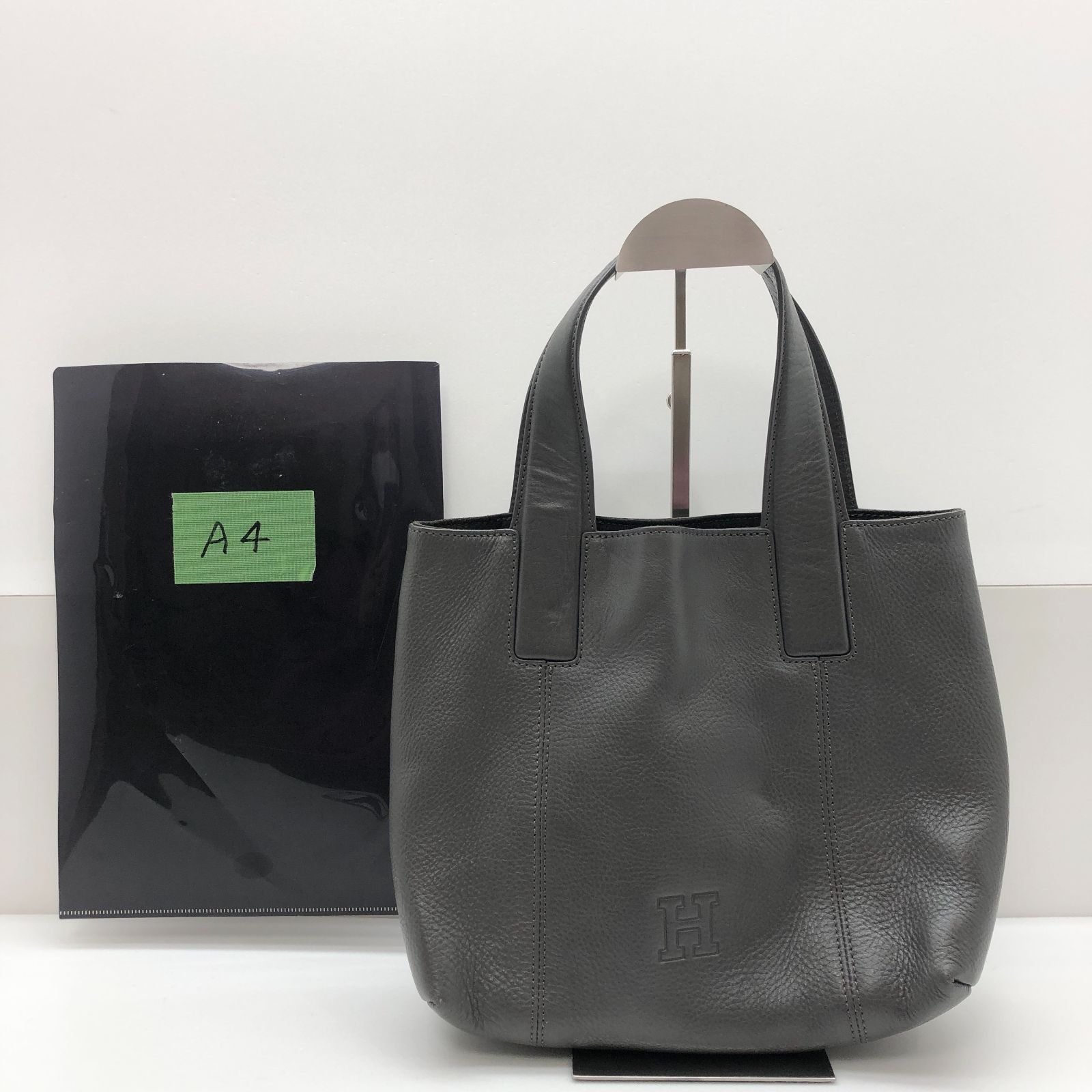 HIROFU レザー ハンドバッグ 本革 グレージュ グレー系 ヒロフ SGSF26 