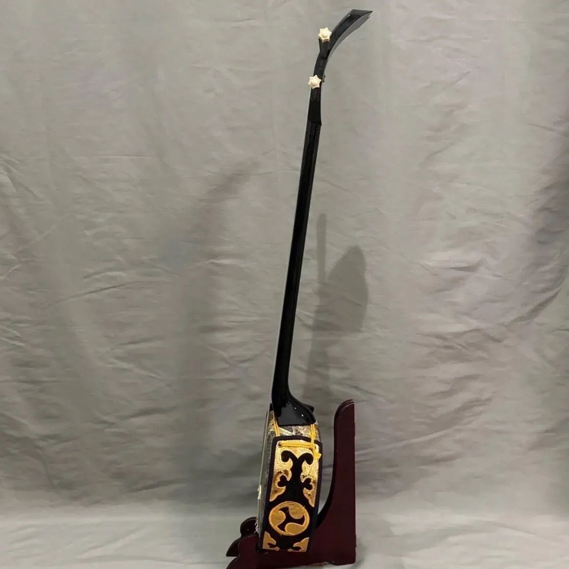 沖縄三線 三味線 人工 人工皮 和楽器 合皮 蛇柄 蛇三線 ケース袋付き