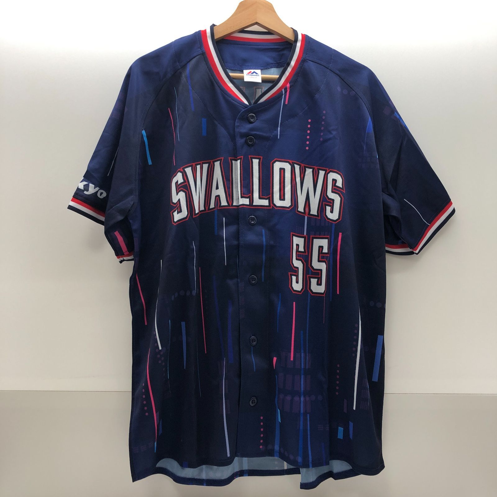 村上宗隆　55 ユニフォーム　XLサイズ　ヤクルトスワローズ 新品】東京ヤクルトスワローズ CREW ユニフォーム Lサイズ 村上宗隆 55